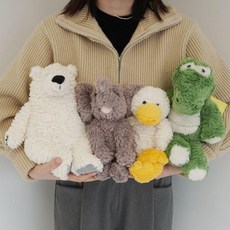 북극곰 코끼리 오리 악어 애착 인형 4종 안고자는, 상세페이지 참조, 1개