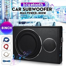 고출력 알루미늄 합금 자동차 스피커 시트 아래 우퍼 수정 초박형 서브우퍼 8 인치 12V 800W, 1) 8 inch, 한개옵션1