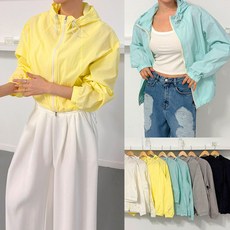 에어라이트 바람막이 집업 5color [베이직or크롭버전 선택가능] 3사이즈 경량 스트링 트레이닝자켓 남녀공용 후드자켓