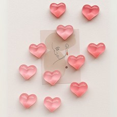 마인드픽스 예쁜 인테리어 냉장고 자석, 크리스탈 하트