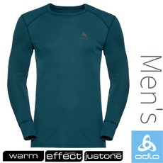 ODLO 男款保暖銀離子圓領長袖上衣