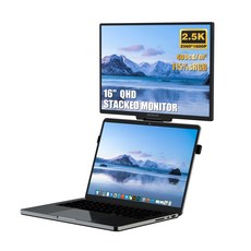ZEUSLAP 제우스랩 Z16H 16인치 2.5K QHD 초슬림 포터블 스택 모니터, 35.5cm