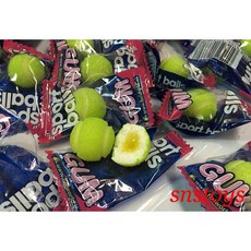 古早味 檸檬夾心 口香糖 西班牙製造, 1個, 網球泡泡糖 500克約75顆