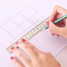 스테인리스 스틸자 측정 눈금자 철직자 금속자 스테인레스자, 15cm