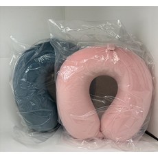 U型頸枕 舒適旅行頸枕 柔軟支撐, 灰藍
