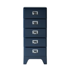 [리비니아] 밀리 미드센츄리 레트로 빈티지 캐비넷 수납 서랍장 ABS소재, 네이비