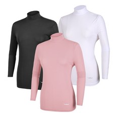 [BFL] (1+1+1) 총 세장!!! 여성 긴팔 반목 티셔츠_실키한 기능성 스트라이프 긴팔 반목 골프 스포츠 이너 티셔츠