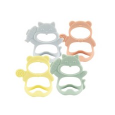 아이앤비 질겅질겅 착붙 손목 치발기 + 휴대용 케이스, 치발기+케이스, 곰이 베이지핑크, 1개