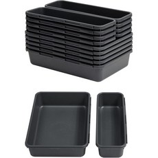 고니스 30 PCS 블랙 연동 책상 정리함 플라스틱 서랍 정리함 트레이 사무실 욕실 주방용 서랍 분리함 트레이, 13 PCS black