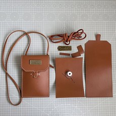 가방 만들기 키트 가죽 공예 DIY 패키지 DD-12950_WFG6RDI, 브라운