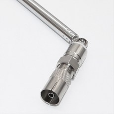 1 세트로드 안테나 3.5mm 어댑터 FM 라디오 안테나 교체 텔레스코픽 F 형 남성 플러그 커넥터 AV 스테레오 수신기, 은