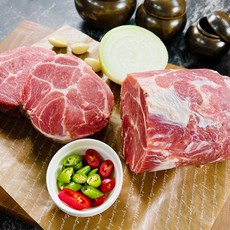 천지푸드 돼지고기 목살 수육용 바베큐 500g+500g (2팩), 8개, 500g