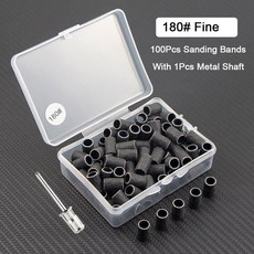 네일 드릴 금속 100Pcs 죽은 세트 매니 굳은 살 비트 밴드 제거를위한 커터 샌딩 1Pcs 젤 샤프트, SQA180BL100S