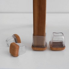 哇家栗子椅子腳套椅子襪子餐桌腿套椅子鞋椅子鞋家具墊帽 M, 8個, 四邊形