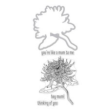 DC235 Hero Florals Mum Stamp & Cut