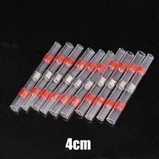 방수 솔더 씰 슬리브 스플 라이스 터미널 구리 열 수축 전선 버트 커넥터 AWG22-18 와이어, 02 RED, 03 10pcs