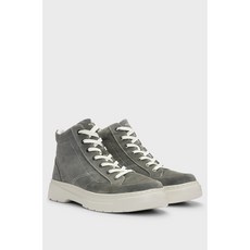 HUGO BOSS Hightop suede boots with stack logo Urian_Hito_sd - 50522959 Dark green