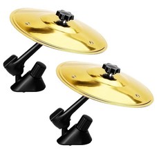 자동차 심벌 크래시 심벌 에어벤트 간편한 클립온 미니 크래시 운전자와 드러머를 위한 재미있는 음악 가젯 로드 트립 애호가를 드럼 대시보드 실버 2개, Gold, 1개