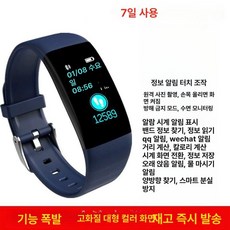 스마트 시계 만보기 소모 휴대용 심박 활동량 건강관리 착용형기기 기계 칼로리 만보계 제품, 4.딥씨블루