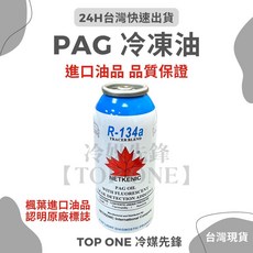 TOP ONE冷媒先鋒 含稅R134a汽車空調冷凍油補充劑，DIY冷媒油精組，20g冷凍油+60g冷媒，快速恢復冷房效果, 1個, 20g
