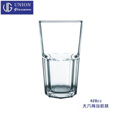 UNION 八角冷飲杯 420ml 玻璃杯, 1個