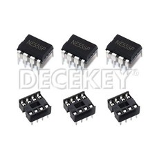 20개 (각 10개) NE555 IC 타이머 프로그래밍 발진기 칩 및 8핀 DIP 소켓