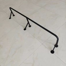 스테인리스 파이프행거 벽설치 지지대 철제 벽으로부터, 블랙 지지대 1.7m 28cm