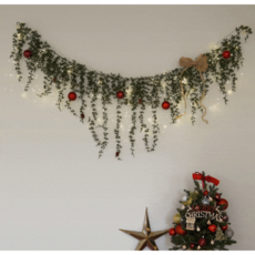 MCH 크리스마스 곰돌이 가랜드 벽트리 세트, 골드