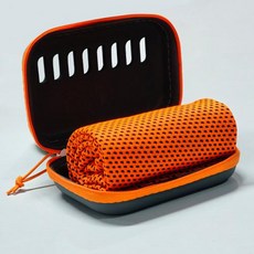 EVA 케이스가 포함된 캠핑 냉각 타월 스포츠 체육관 하이킹 및 요가용 소형 휴대용 여행용 아이스 타월 빠른 건조, 30x80cm, 15)Orange