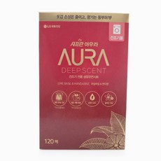 AURA 딥센트 건조기용 시트 섬유유연제 라임바질 & 만다린, 1개, 120매