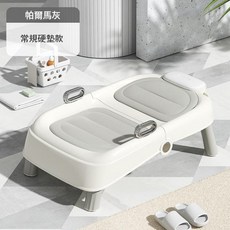 孕婦兒童洗頭椅 寶寶成人洗頭床 可折疊家用洗頭凳, 灰色 硬墊款, 1個
