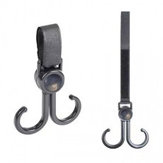 유모차 걸이 더블 후크 찍찍이 스트랩 가방 고리 휴대용 걸이, 1개, 상세페이지 참조