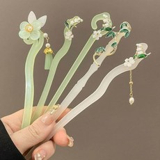 옥비녀 한복 올림머리 장신구 전통 헤어핀 뒤꽂이 비녀