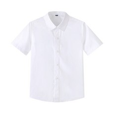 【Arbea】女童白襯衫短袖夏季棉兒童白色襯衫小學生中大童校服洋氣表演服【C1047】