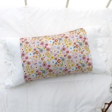 쿠션쿠니 캔디 인견 이중끈 베개커버 순면누빔겉커버 + 누빔속커버