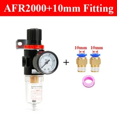 [호환제품] AFR2000 공기 압축기 수분 오일 분리기 조절기용 1/4 공압 필터, 06 AFR2000 and 10mm, 01 Fiber filter
