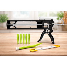 GP 커팅건 실리콘건 실리콘총 코킹건 전문가용 커팅건 헤라 노즐 세트, 1개