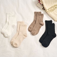 [모던하우스] 레이스 중목 양말 4족 세트 칼라mix 319951