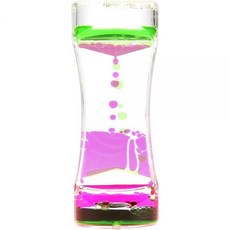 PowerTRC Liquid Motion Bubbler 불안 자폐증 및 ADHD를 위한 휴식 및 진정 재미있는 버블러 타이머 어린이 및 성인용 선물, 핑크 그린, 1개