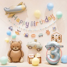 生日氣球裝飾 多款造型氣球 輕鬆打造歡樂氣氛, 生日數字1 (改數字於商品問答留言）, 1套