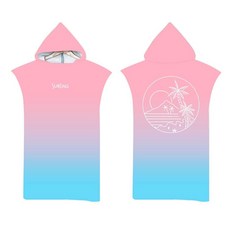 速乾吸水連帽浴巾衣/沙灘斗篷 (兒童游泳/沙灘用)