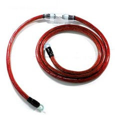 150CM 플러스 접지 케이블 레드 4게이지 휴즈 홀더, 1개