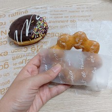 미니유산지 (12.5x17.5cm /1셋트 100장) 조각케이크 쟁반지 디저트 바닥지, 1세트, 화이트글씨