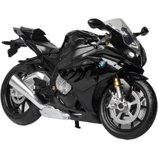 샤얀지 미니 시뮬레이션 모터사이클 장난감 BMW S1000RR 다이캐스팅 모델 토이카 블랙, Black