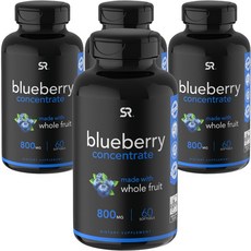 SPORTS RESEARCH 藍莓濃縮軟膠囊 800mg, 60顆, 4罐