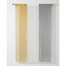모던 실커튼 100x200cm 2개 세트 창문 가리개, 그레이