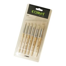칠성당 코메트 스텐실 6본세트 아크릴붓 스텐실기법 도색붓