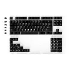 Aifei WOB 활 키캡 화이트 블랙 ABS 샷 체리 프로필 맞춤형 기계식 앤 2 AULA F75 Ajazz, 02 WOB