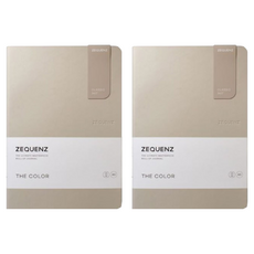 지퀀스 타임밸류 360 도트 더 컬러 노트 A5 L 100매입, 토프, 2개