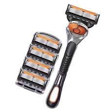 스윙 면도기+면도날 4개 질레트 호환용, 1세트